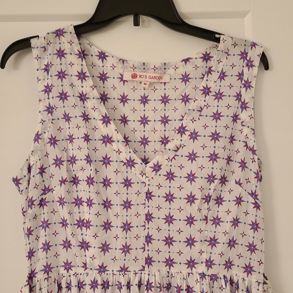 Anthropologie: Mariana Maxi Dress Anthropolgie 100% cotton Size M Ro's Garden - Picture 5 of 9